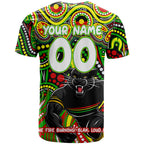 Custom Australia NAIDOC Week 2024 T Shirt Penrith Panthers Mascot Keep The Fire Burning