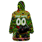 Custom Australia NAIDOC Week 2024 Wearable Blanket Hoodie Penrith Panthers Mascot Keep The Fire Burning