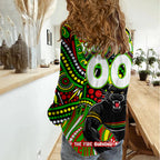 Custom Australia NAIDOC Week 2024 Women Casual Shirt Penrith Panthers Mascot Keep The Fire Burning