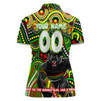 Custom Australia NAIDOC Week 2024 Women Polo Shirt Penrith Panthers Mascot Keep The Fire Burning