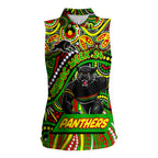 Custom Australia NAIDOC Week 2024 Women Sleeveless Polo Shirt Penrith Panthers Mascot Keep The Fire Burning