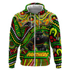 Custom Australia NAIDOC Week 2024 Zip Hoodie Penrith Panthers Mascot Keep The Fire Burning