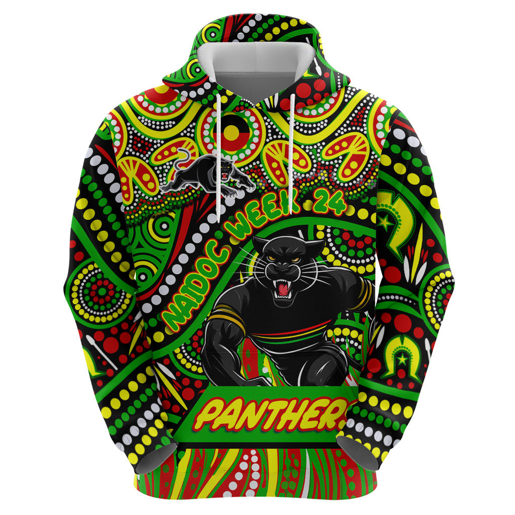 Custom Australia NAIDOC Week 2024 Zip Hoodie Penrith Panthers Mascot Keep The Fire Burning