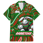 Custom Australia NAIDOC Week 2024 Hawaiian Shirt Rabbitohs Mascot Keep The Fire Burning
