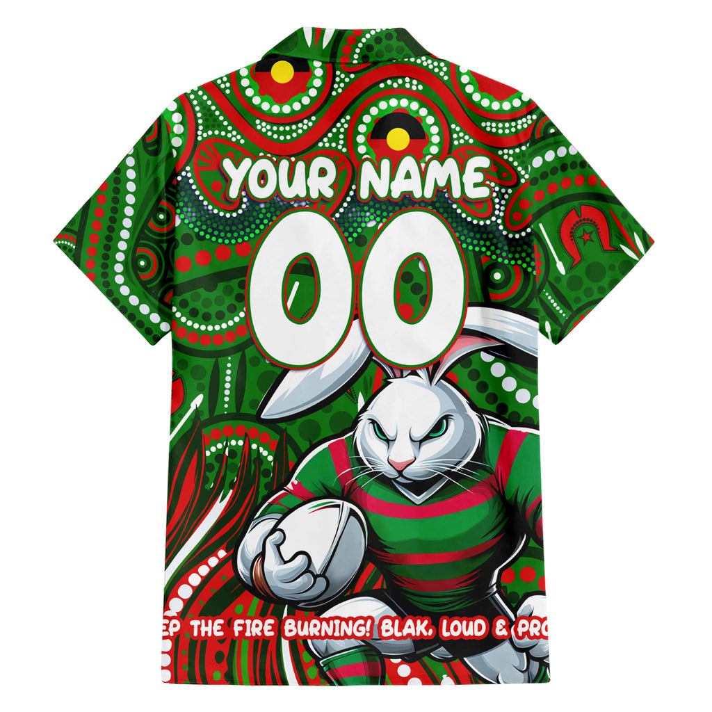 Custom Australia NAIDOC Week 2024 Hawaiian Shirt Rabbitohs Mascot Keep The Fire Burning