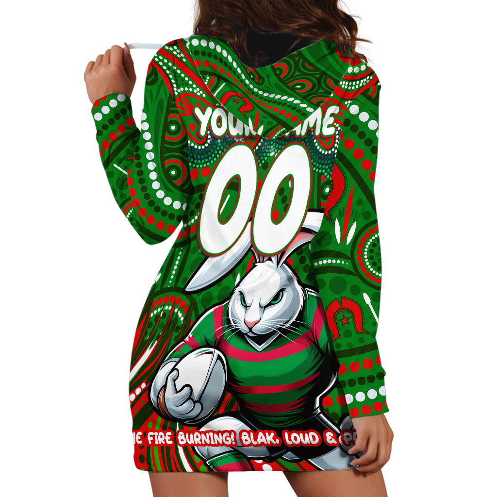 Custom Australia NAIDOC Week 2024 Hoodie Dress Rabbitohs Mascot Keep The Fire Burning