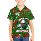 Custom Australia NAIDOC Week 2024 Kid Hawaiian Shirt Rabbitohs Mascot Keep The Fire Burning