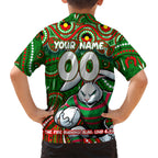 Custom Australia NAIDOC Week 2024 Kid Hawaiian Shirt Rabbitohs Mascot Keep The Fire Burning