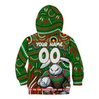 Custom Australia NAIDOC Week 2024 Kid Hoodie Rabbitohs Mascot Keep The Fire Burning