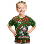 Custom Australia NAIDOC Week 2024 Kid T Shirt Rabbitohs Mascot Keep The Fire Burning