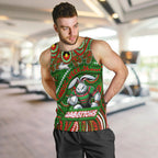 Custom Australia NAIDOC Week 2024 Men Tank Top Rabbitohs Mascot Keep The Fire Burning