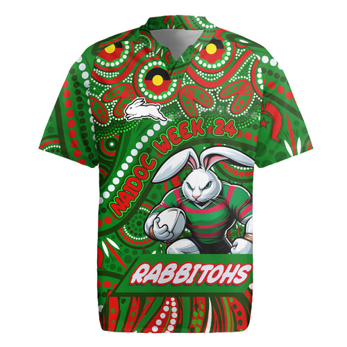 Custom Australia NAIDOC Week 2024 Rugby Jersey Rabbitohs Mascot Keep The Fire Burning