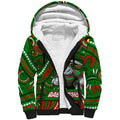 Custom Australia NAIDOC Week 2024 Sherpa Hoodie Rabbitohs Mascot Keep The Fire Burning