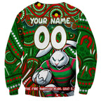 Custom Australia NAIDOC Week 2024 Sweatshirt Rabbitohs Mascot Keep The Fire Burning