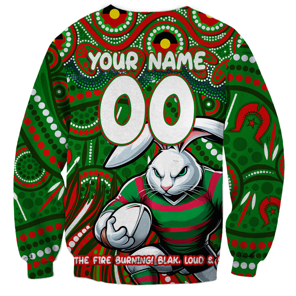 Custom Australia NAIDOC Week 2024 Sweatshirt Rabbitohs Mascot Keep The Fire Burning