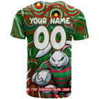 Custom Australia NAIDOC Week 2024 T Shirt Rabbitohs Mascot Keep The Fire Burning