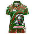 Custom Australia NAIDOC Week 2024 Women Polo Shirt Rabbitohs Mascot Keep The Fire Burning