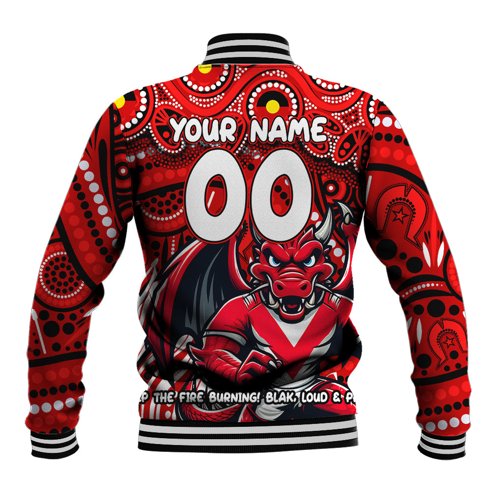 Custom Australia NAIDOC Week 2024 Baseball Jacket Dragons Mascot Keep The Fire Burning