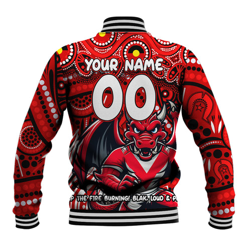 Custom Australia NAIDOC Week 2024 Baseball Jacket Dragons Mascot Keep The Fire Burning