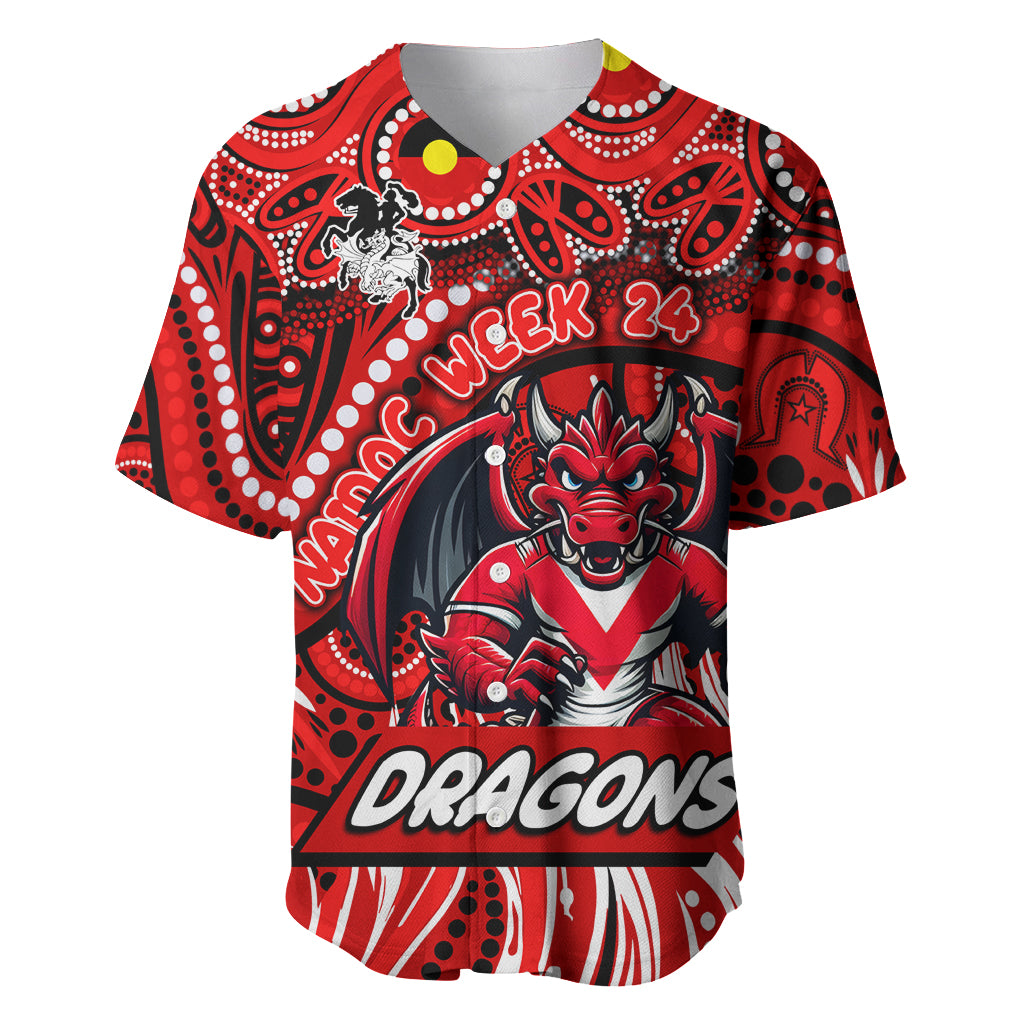 Custom Australia NAIDOC Week 2024 Baseball Jersey Dragons Mascot Keep The Fire Burning
