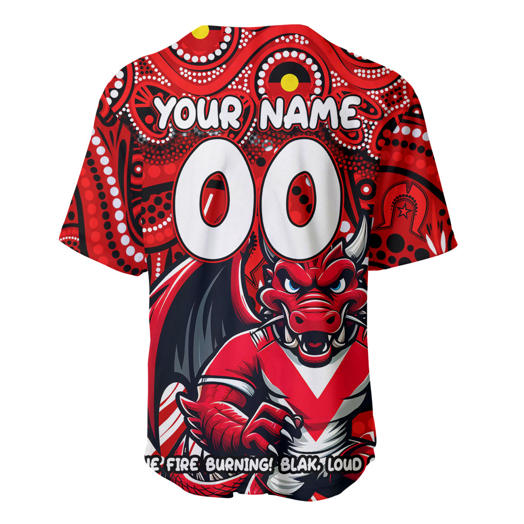 Custom Australia NAIDOC Week 2024 Baseball Jersey Dragons Mascot Keep The Fire Burning