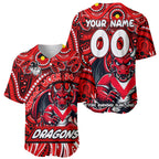 Custom Australia NAIDOC Week 2024 Baseball Jersey Dragons Mascot Keep The Fire Burning