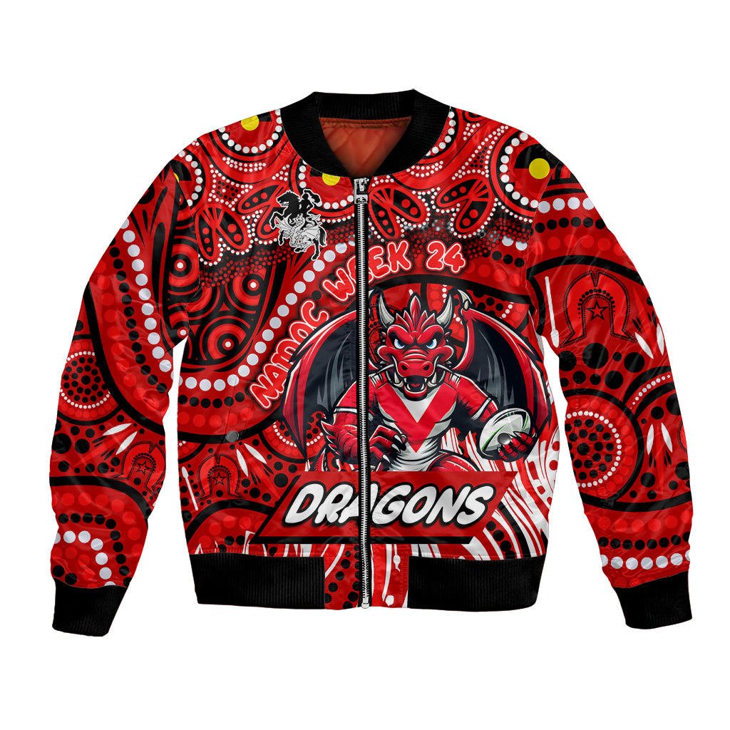 Custom Australia NAIDOC Week 2024 Bomber Jacket Dragons Mascot Keep The Fire Burning