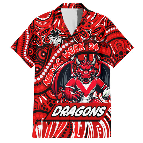 Custom Australia NAIDOC Week 2024 Hawaiian Shirt Dragons Mascot Keep The Fire Burning