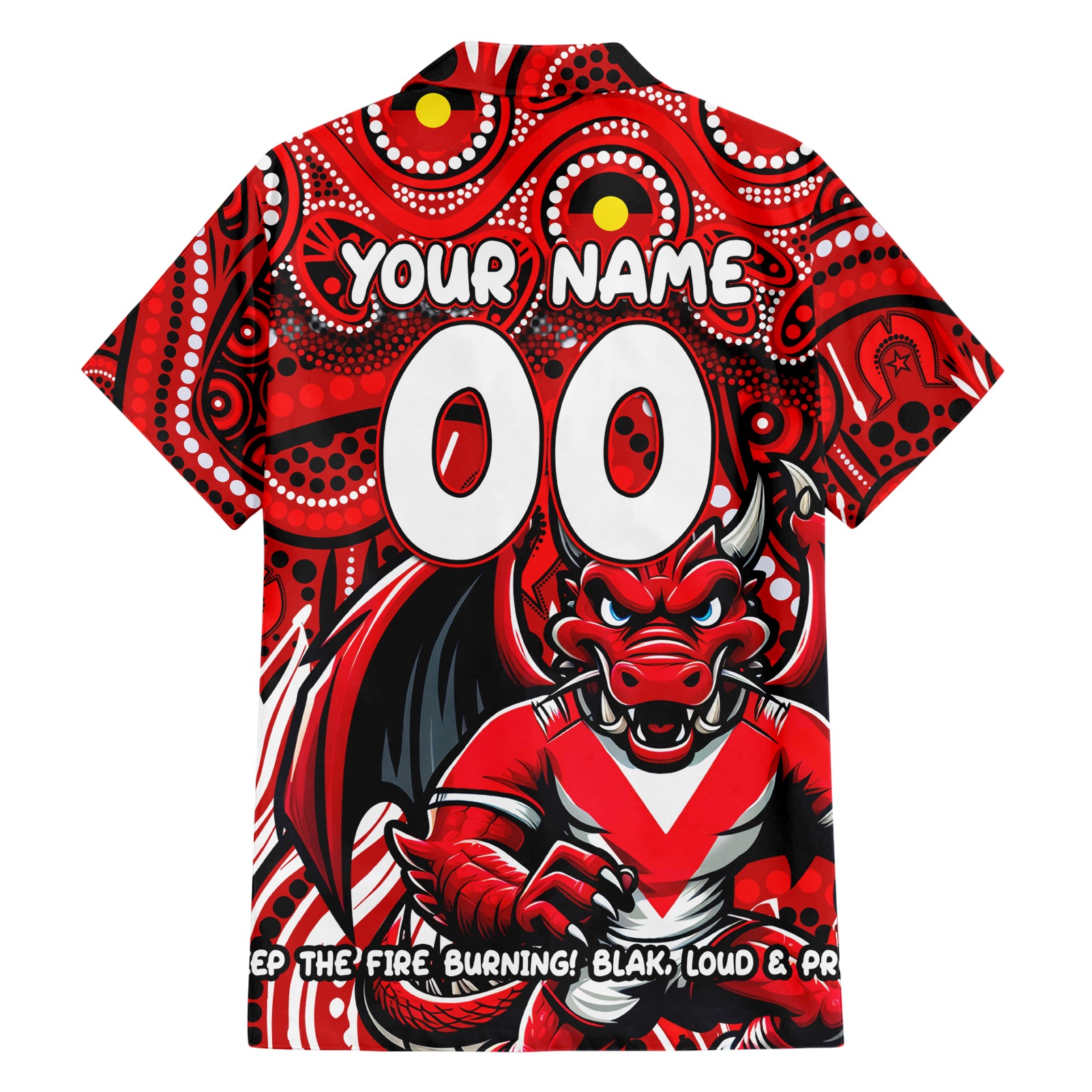 Custom Australia NAIDOC Week 2024 Hawaiian Shirt Dragons Mascot Keep The Fire Burning