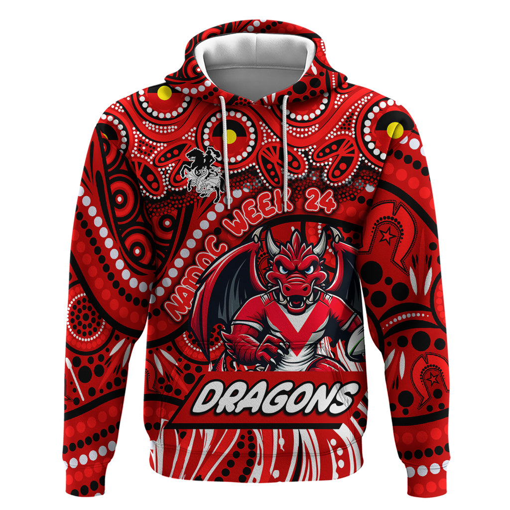 Custom Australia NAIDOC Week 2024 Hoodie Dragons Mascot Keep The Fire Burning