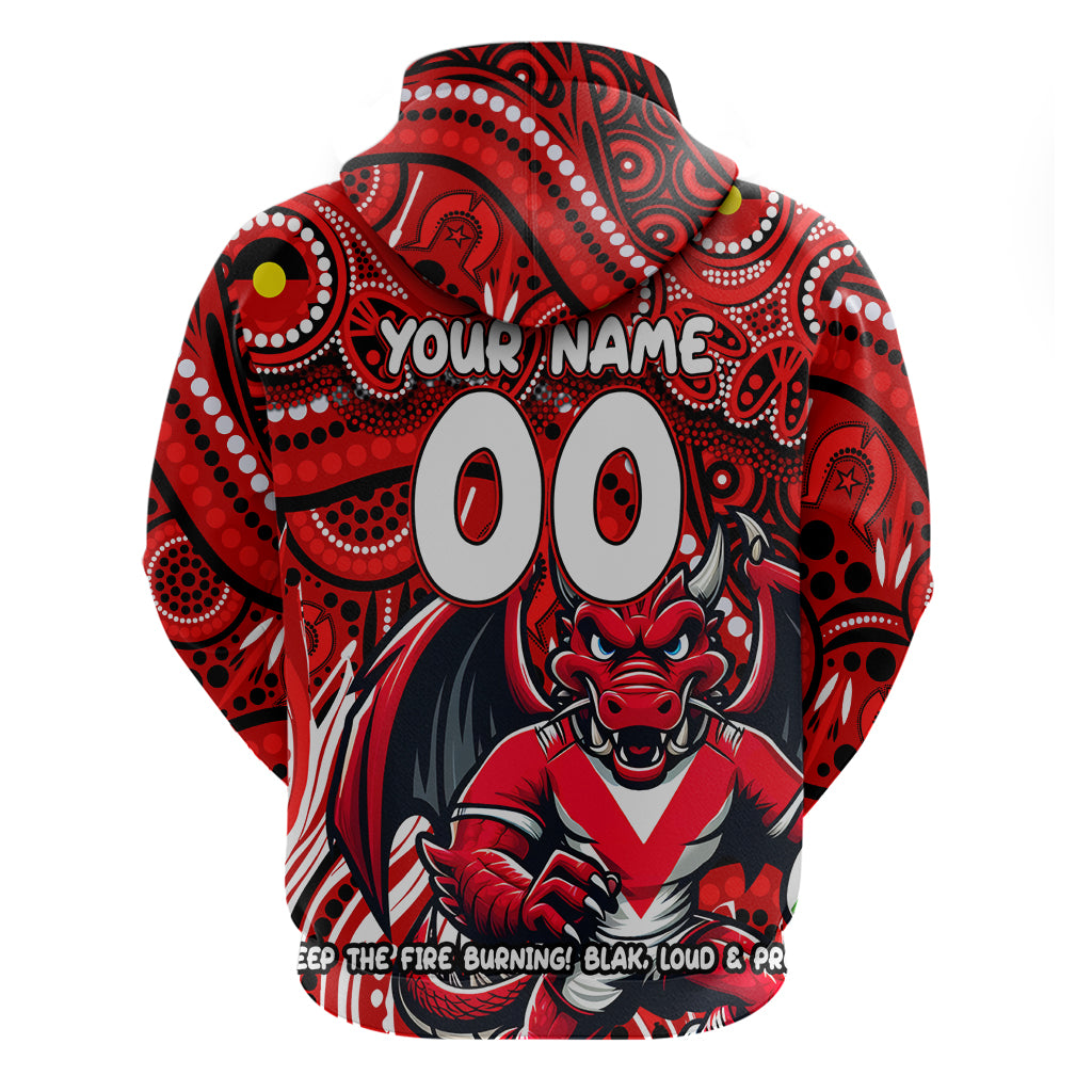 Custom Australia NAIDOC Week 2024 Hoodie Dragons Mascot Keep The Fire Burning