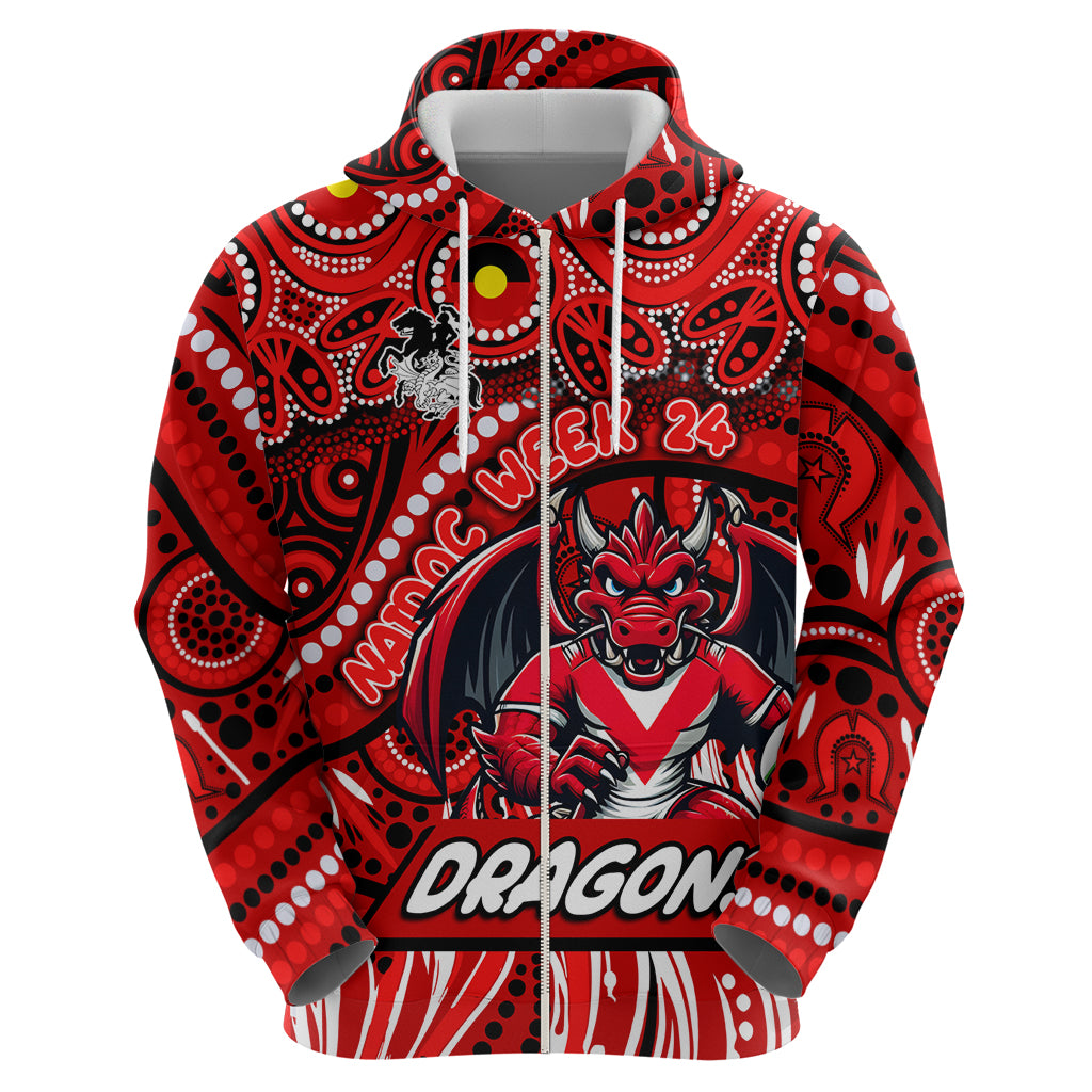 Custom Australia NAIDOC Week 2024 Hoodie Dragons Mascot Keep The Fire Burning