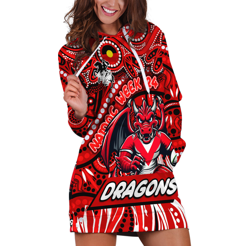 Custom Australia NAIDOC Week 2024 Hoodie Dress Dragons Mascot Keep The Fire Burning