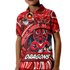 Custom Australia NAIDOC Week 2024 Kid Polo Shirt Dragons Mascot Keep The Fire Burning