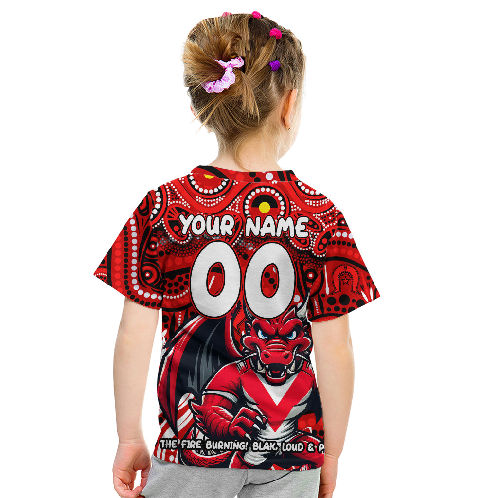 Custom Australia NAIDOC Week 2024 Kid T Shirt Dragons Mascot Keep The Fire Burning