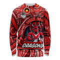 Custom Australia NAIDOC Week 2024 Long Sleeve Shirt Dragons Mascot Keep The Fire Burning