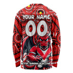 Custom Australia NAIDOC Week 2024 Long Sleeve Shirt Dragons Mascot Keep The Fire Burning