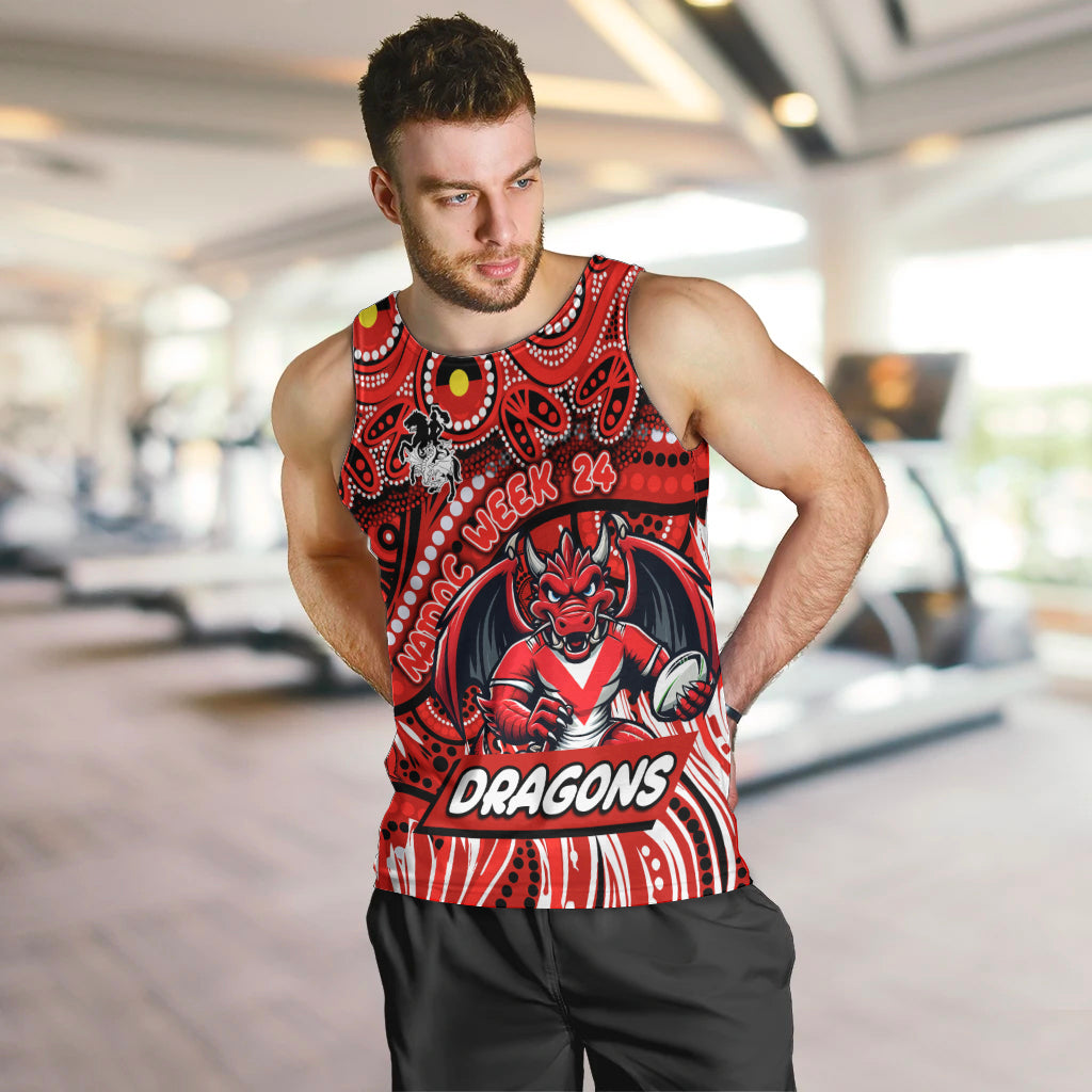 Custom Australia NAIDOC Week 2024 Men Tank Top Dragons Mascot Keep The Fire Burning
