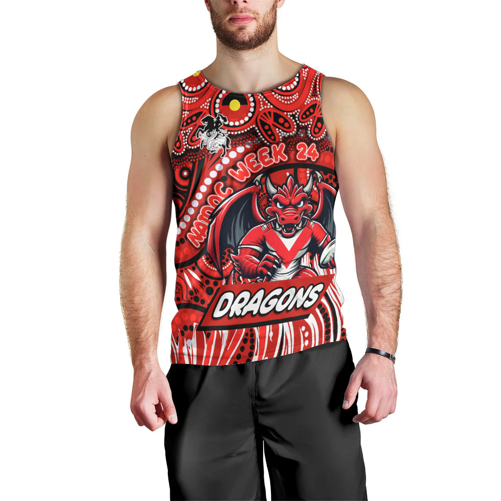 Custom Australia NAIDOC Week 2024 Men Tank Top Dragons Mascot Keep The Fire Burning