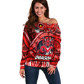 Custom Australia NAIDOC Week 2024 Off Shoulder Sweater Dragons Mascot Keep The Fire Burning