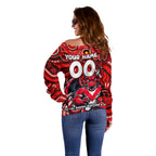 Custom Australia NAIDOC Week 2024 Off Shoulder Sweater Dragons Mascot Keep The Fire Burning