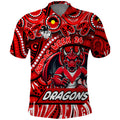 Custom Australia NAIDOC Week 2024 Polo Shirt Dragons Mascot Keep The Fire Burning