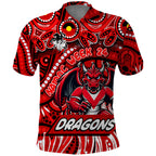 Custom Australia NAIDOC Week 2024 Polo Shirt Dragons Mascot Keep The Fire Burning