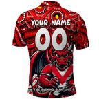 Custom Australia NAIDOC Week 2024 Polo Shirt Dragons Mascot Keep The Fire Burning