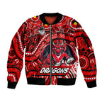 Custom Australia NAIDOC Week 2024 Sleeve Zip Bomber Jacket Dragons Mascot Keep The Fire Burning