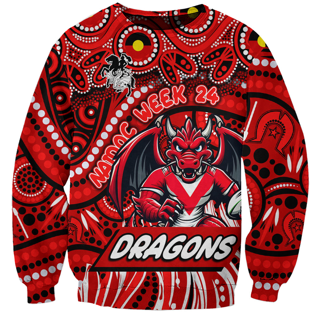 Custom Australia NAIDOC Week 2024 Sweatshirt Dragons Mascot Keep The Fire Burning