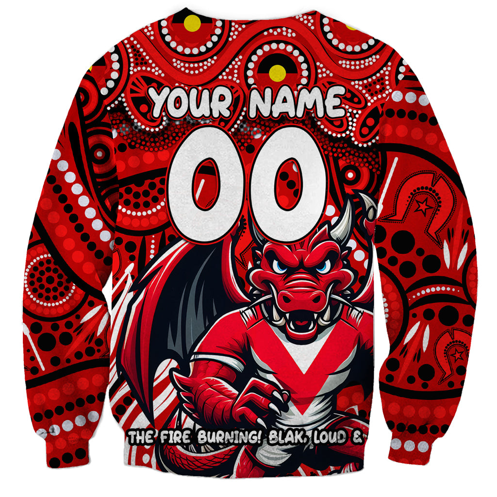Custom Australia NAIDOC Week 2024 Sweatshirt Dragons Mascot Keep The Fire Burning