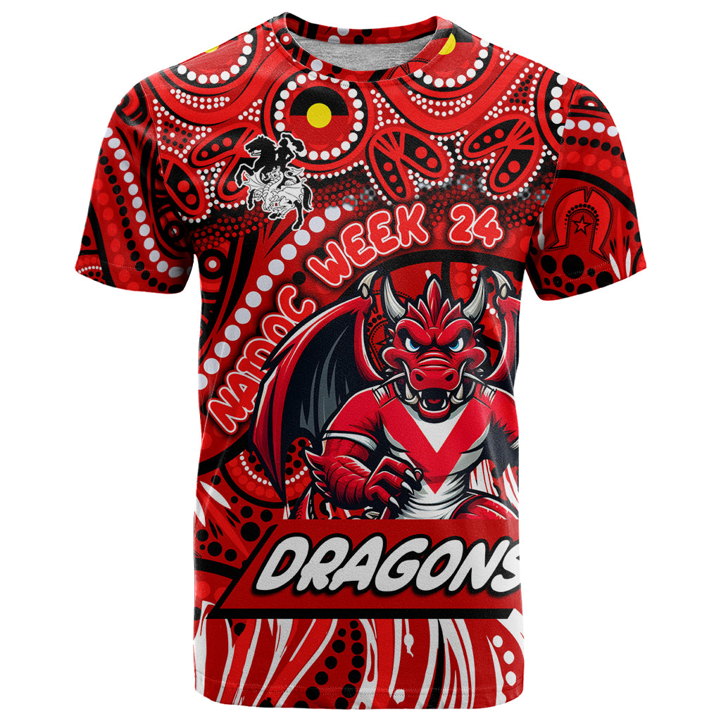 Custom Australia NAIDOC Week 2024 T Shirt Dragons Mascot Keep The Fire Burning