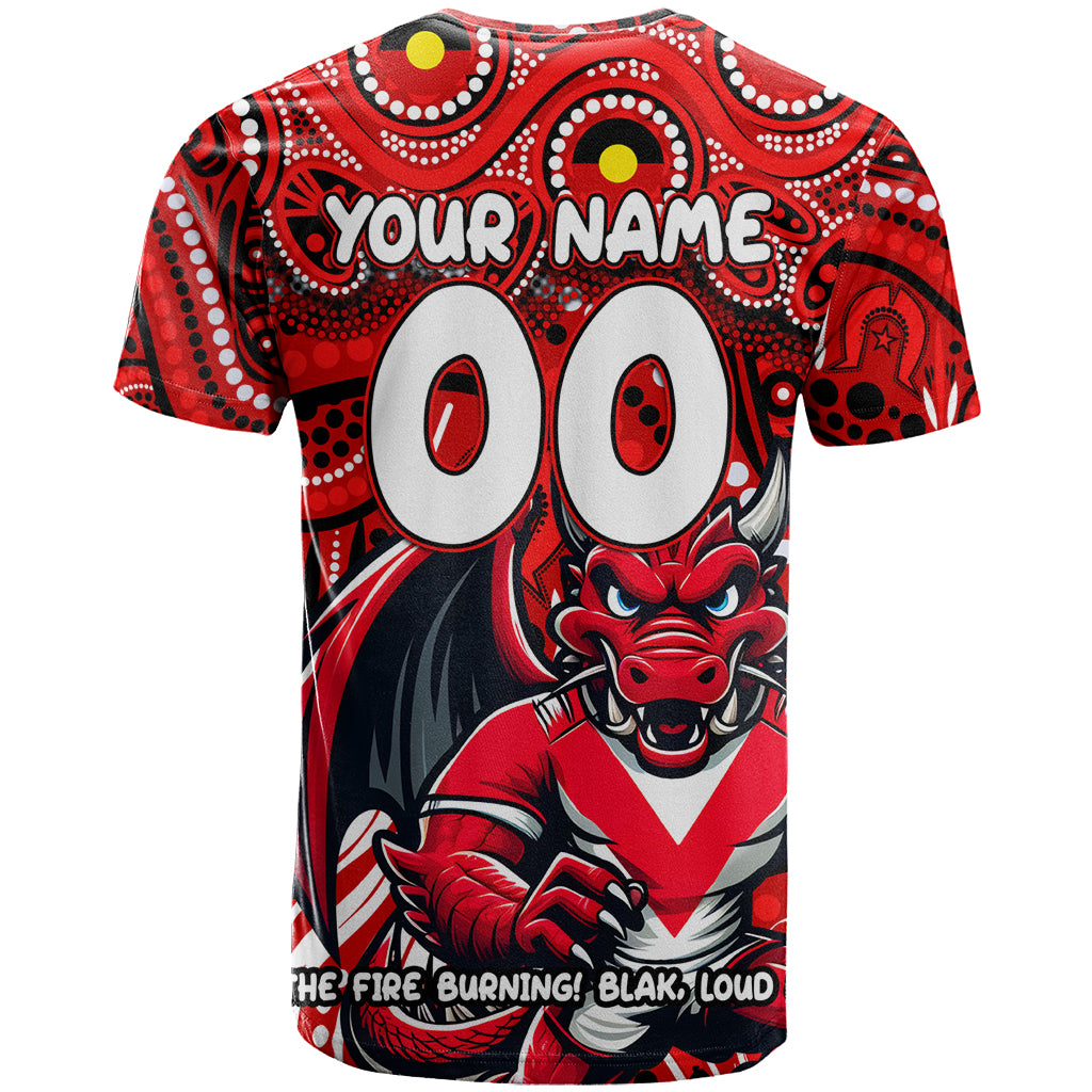 Custom Australia NAIDOC Week 2024 T Shirt Dragons Mascot Keep The Fire Burning