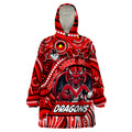 Custom Australia NAIDOC Week 2024 Wearable Blanket Hoodie Dragons Mascot Keep The Fire Burning